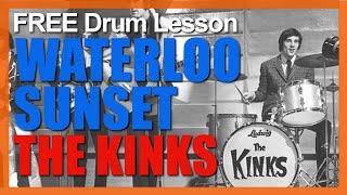  Waterloo Sunset (The Kinks)  FREE Video Drum Lesson | How To Play SONG (Mick Avory)