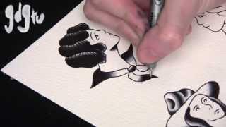 How To Paint Old School Tattoo Flash Pin-Up Designs Tutorial