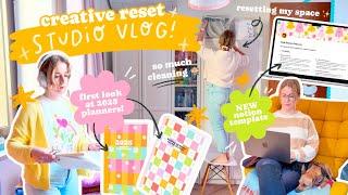 Creative Reset!  Feeling Unmotivated, Artist Date + 2025 Planner Cover Reveal | Small Business Vlog