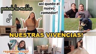 ASI QUEDO NUESTRO COMEDOR! Poniendo Los Muebles/Me Encanto El Color que Escogimos con Mi EsposoVLOG