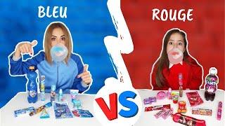 ON MANGE D'UNE SEULE COULEUR ROUGE VS BLEU CHALLENGE // KIARA PARIS 