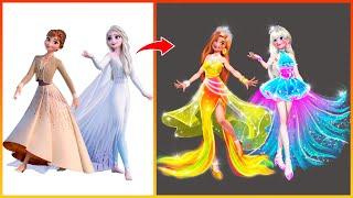 Elsa Anna Frozen Grow Up - Disney Princesses Transformation | Fashion wow