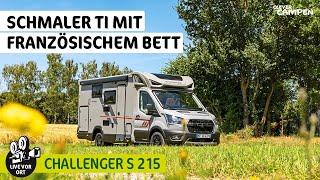 Nur 2,10 Meter breit - Der Challenger S 215 mit französischem Bett - Live vor Ort - Clever Campen