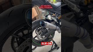 Stock vs Slip-on vs Cat delete | SC Project Full Titanium | Z900 SE 2023. #z900se #motovlog