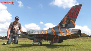 BIG XL 1:5 scale RC F-16 turbine jet | Dave Franks | Popham Model Show 2023