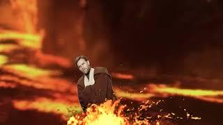 Anakin defeats Obi Wan on Mustafar