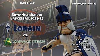 LIVE! Lorain High School Boys Basketball vs. Amherst Steele 12/10/24