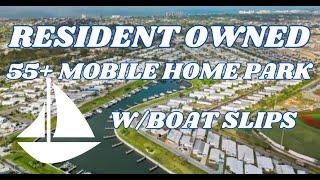 This is Resident OWNED 55+ Mobile Home Park w/DOCK SLIPS // Venice, Florida