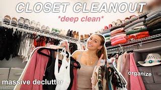 2AM CLOSET CLEANOUT + DELCLUTTER | organizing my closet