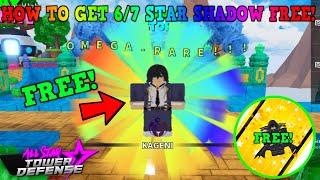 [NEW OP CODE]HOW TO GET FREE NEW 6/7 STAR SHADOW (OMBRE KAGENI) FREE ALL STAR TOWER DEFENSE ROBLOX