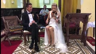 Irish bride playing violin | Traditional Irish wedding music