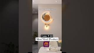 wall clock from Meesho under ₹160 || #shorts #ytshorts #viral #walldecor #meesho #meeshohaul  ||