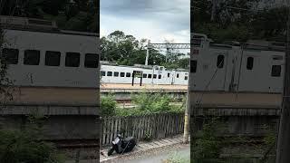 Taiwan railway ￼EMU3000 ￼pass the longxl station #aviation #emu3000 #taiwanrailway #taiwan #travel