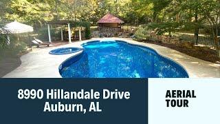 Fly Around 8990 Hillandale Drive in Auburn, AL on 5.85 Acres! #auburnrealestate #pool #dronevideo