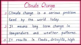 10 Lines on Climate Change in English| Essay on Climate Change|