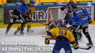 Konsta Helenius (JUK91) | All Shifts | Jukurit vs. JYP (Liiga) | 02 24 2024