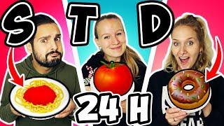 24 Stunden NUR 1 BUCHSTABEN ESSEN - Kaan, Kathi & Nina essen 1 Tag nur Dinge mit S, T, & D