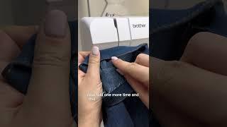 Easy way to hem jeans! #sewingmadeeasy #sewingtutorial