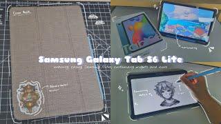 [unboxing] samsung galaxy tab s6 lite (angora blue) and decorating it 