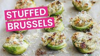 Stuffed Brussels Sprouts with Garlic & Herbs