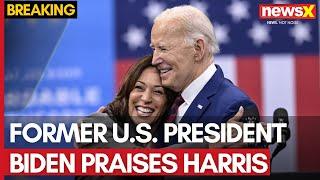 Fmr. U.S. President Biden Praises Harris | 'Her story represents the best of America's story' | New