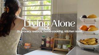 Living Alone in the Philippines: grocery restock, home-cooking, matcha setup & kitchen reset 