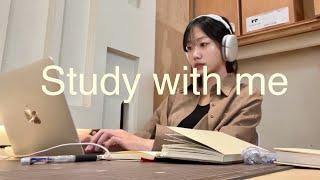 성수동 카페에서 같이 공부해요! ️ STUDY WITH ME for 2HR 30M with fireplace sound!