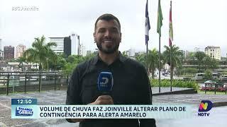 Volume de chuva faz Joinville alterar o plano de contingência para Alerta Amarelo