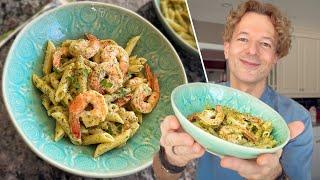 Shrimp Pesto Pasta easy recipe