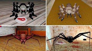 All Spiders Jumpscares In DVloper Games -  Granny Legacy, Granny 3 Enhanced, Slendrina X