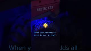Kid Customizes Ride with Colorful Lights: Hilarious Reaction!#CustomRide #KidsAndCars