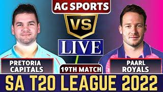 Live Paarl Royals vs Pretoria Capitals | PR vs PC Live  | AG sports | 18th match | SA20 League