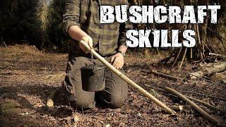 Bushcraft Skills - Camp Craft, Knife Skills, Pot Hangers (Overnight Camping)