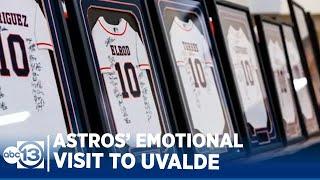 UVALDE: Astros' emotional visit to the Robb Elementary memorial