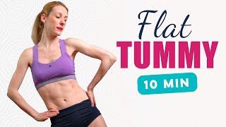 10 min FLAT Belly and Strong Core | Ballet Abs Workout