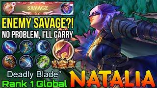 Enemy SAVAGE? No Problem! Natalia 6,700+ Matches - Top 1 Global Natalia by Deadly Blade° - MLBB