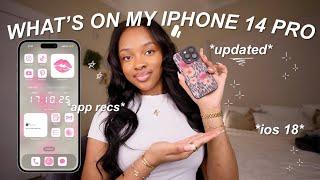 WHAT’S ON MY IPHONE 14 PRO ⋆𐙚₊˚⊹ *updated* | app recommendations + iOS 18