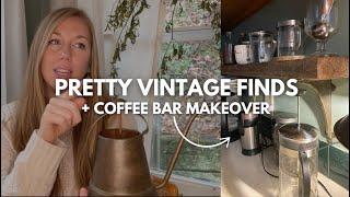 Finding Pretty Thrifted Items for our Home + Reorganizing the Coffee/Tea Area