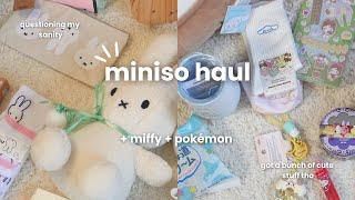 i spent $250+ on miniso and i'm not okay  + miffy + pokémon + cute & aesthetic haul