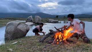 Bắt cá và nấu ăn ở lòng hồ thủy điện catching fish and cooking