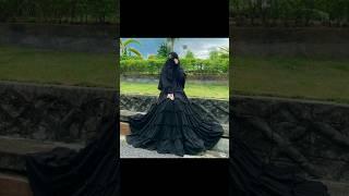 black colourabaya with niqab #shorts #ytshorts #abaya #kandalo