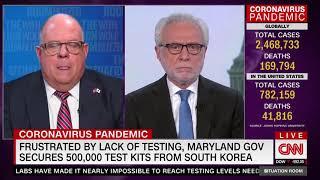 Governor Larry Hogan Talks Testing, Reopening, and COVID-19 in Maryland with Wolf Blitzer