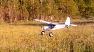 Multiplex FunCub evening flight, STOL and aerobatics