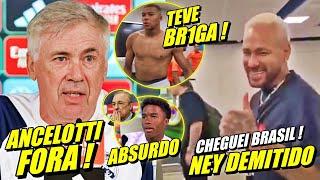 ABSURDO NO REAL! ANCELOTTI FORA POR CAUSA DE MBAPPÉ !? NEYMAR DEMITIDO CHEGA NO BRASIL E MAIS