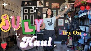 JULY Haul  what i added into my wardrobe  #thriftedfashion #thriftedstyle #summer #july