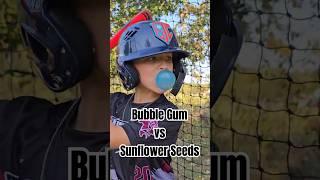 Bubble Gum Batter vs Sunflower Seed Batter #baseball #baseballlife #9u #baseballlifestyle