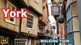 YORK | Walking Tour of York, England | 4K