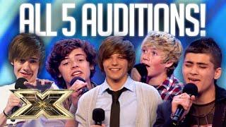 MAKING of ONE DIRECTION: all FIVE Auditions and FIRST as a group! | 10 Years of 1D | The X Factor UK