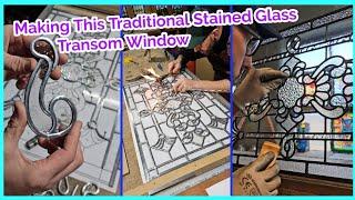 Making This Beautiful Traditional Stained Glass Transom Window