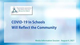 COVID-19 In Schools Will Reflect the Community